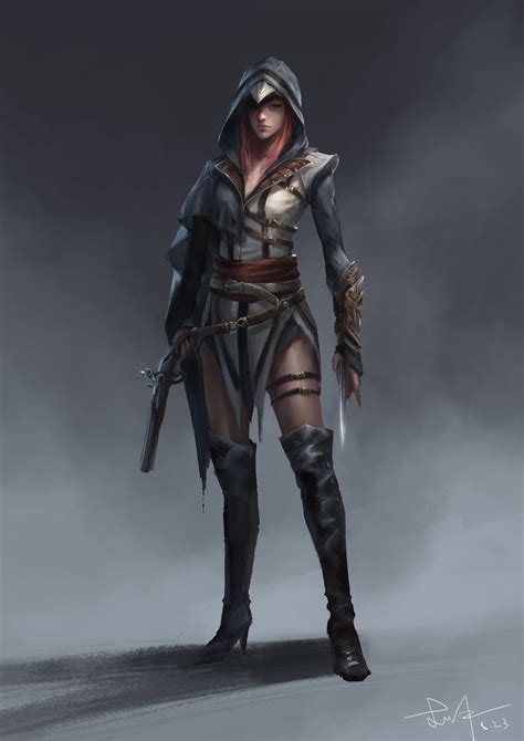 female assassin concept art